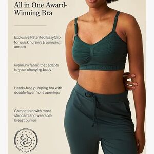 Kindred Bravely All-in-One Nursing & Pumping Bra — Deep Green